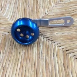 Seigler SG Aluminum Ball Handle Assembly Color Gunmetal/Blue -Reels Sales Store image 490